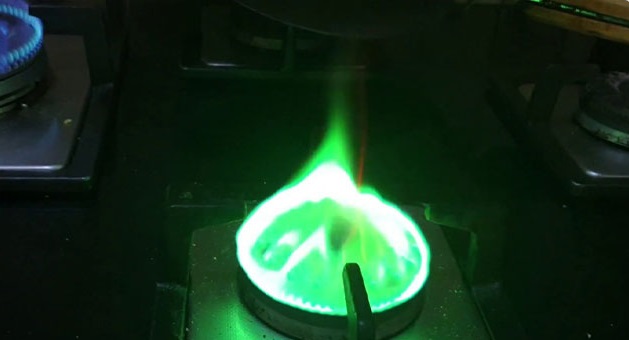سبز سوختن شعله اجاق گاز